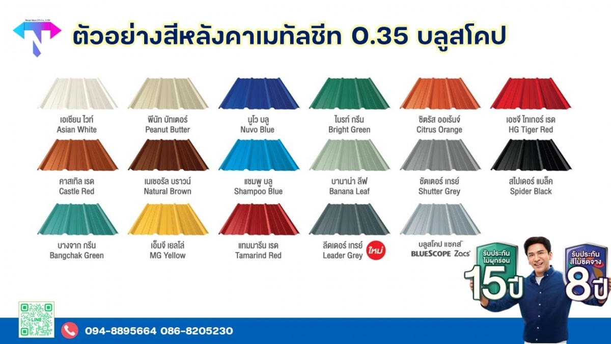 ร้านขายแผ่นฝ้าเมทัลชีท ชลบุรี สั่งง่ายไม่มีขั้นต่ำ